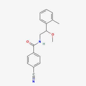 molecular formula C18H18N2O2 B2636772 4-cyano-N-(2-methoxy-2-(o-tolyl)ethyl)benzamide CAS No. 1797877-50-9