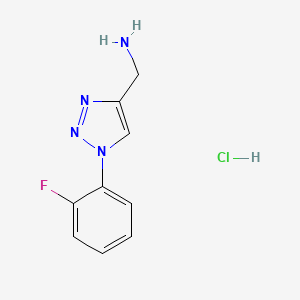 [1-(2-Fluorophenyl)triazol-4-yl]methanamine;hydrochloride