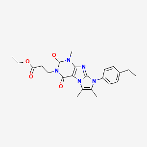 ethyl 3-(8-(4-ethylphenyl)-1,6,7-trimethyl-2,4-dioxo-1H-imidazo[2,1-f]purin-3(2H,4H,8H)-yl)propanoate