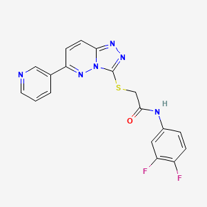 molecular formula C18H12F2N6OS B2636798 N-(3,4-difluorophenyl)-2-{[6-(pyridin-3-yl)-[1,2,4]triazolo[4,3-b]pyridazin-3-yl]sulfanyl}acetamide CAS No. 894058-93-6