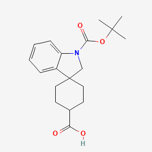 B2636800 1'-(Tert-butoxycarbonyl)spiro[cyclohexane-1,3'-indoline]-4-carboxylic acid CAS No. 1263178-31-9