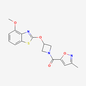(3-((4-Methoxybenzo[d]thiazol-2-yl)oxy)azetidin-1-yl)(3-methylisoxazol-5-yl)methanone