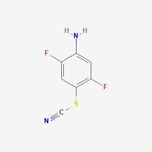 molecular formula C7H4F2N2S B2636810 2,5-Difluoro-4-thiocyanatoaniline CAS No. 1150339-43-7