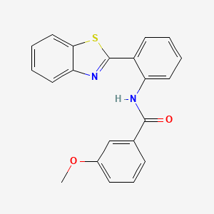molecular formula C21H16N2O2S B2636813 N-[2-(1,3-benzothiazol-2-yl)phenyl]-3-methoxybenzamide CAS No. 303796-73-8
