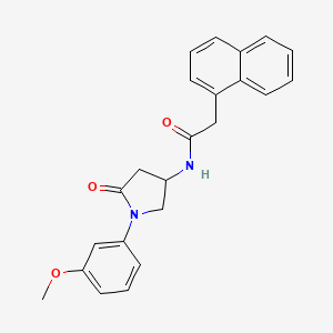molecular formula C23H22N2O3 B2636815 N-[1-(3-methoxyphenyl)-5-oxopyrrolidin-3-yl]-2-(naphthalen-1-yl)acetamide CAS No. 896273-60-2