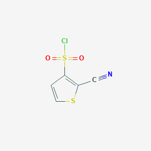 molecular formula C5H2ClNO2S2 B2636816 2-Cyanothiophene-3-sulfonyl chloride CAS No. 1909318-87-1