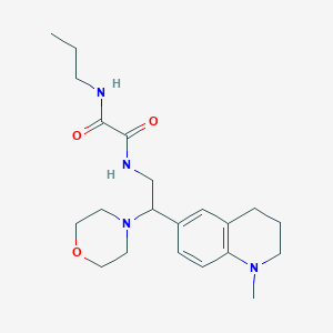molecular formula C21H32N4O3 B2636836 N'-[2-(1-methyl-1,2,3,4-tetrahydroquinolin-6-yl)-2-(morpholin-4-yl)ethyl]-N-propylethanediamide CAS No. 922065-51-8