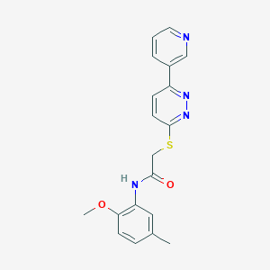 molecular formula C19H18N4O2S B2636849 N-(2-methoxy-5-methylphenyl)-2-{[6-(pyridin-3-yl)pyridazin-3-yl]sulfanyl}acetamide CAS No. 894004-02-5