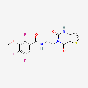 molecular formula C16H12F3N3O4S B2636860 N-(2-(2,4-dioxo-1,2-dihydrothieno[3,2-d]pyrimidin-3(4H)-yl)ethyl)-2,4,5-trifluoro-3-methoxybenzamide CAS No. 1904207-88-0