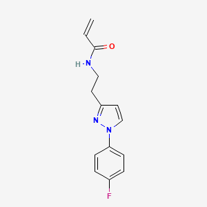 molecular formula C14H14FN3O B2636893 N-{2-[1-(4-fluorophenyl)-1H-pyrazol-3-yl]ethyl}prop-2-enamide CAS No. 2411289-39-7