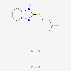 molecular formula C11H17Cl2N3S B2636918 Benzimidazole, 2-(2-(dimethylamino)ethylthio)-, dihydrochloride CAS No. 63991-50-4