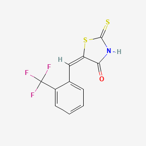 (5E)-2-mercapto-5-[2-(trifluoromethyl)benzylidene]-1,3-thiazol-4(5H)-one