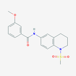 molecular formula C18H20N2O4S B2636939 N-(1-methanesulfonyl-1,2,3,4-tetrahydroquinolin-6-yl)-3-methoxybenzamide CAS No. 899751-87-2
