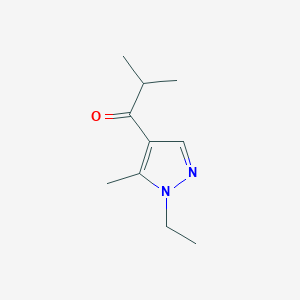 molecular formula C10H16N2O B2636942 1-(1-ethyl-5-methyl-1H-pyrazol-4-yl)-2-methylpropan-1-one CAS No. 1174840-15-3