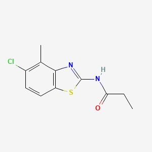 molecular formula C11H11ClN2OS B2636948 N-(5-chloro-4-methyl-1,3-benzothiazol-2-yl)propanamide CAS No. 868230-72-2
