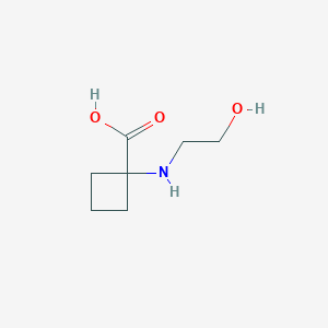 molecular formula C7H13NO3 B2636950 1-[(2-Hydroxyethyl)amino]cyclobutane-1-carboxylic acid CAS No. 1524928-07-1
