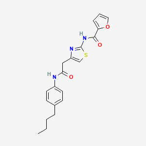 molecular formula C20H21N3O3S B2636968 N-(4-{[(4-butylphenyl)carbamoyl]methyl}-1,3-thiazol-2-yl)furan-2-carboxamide CAS No. 923227-39-8