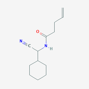 molecular formula C13H20N2O B2637015 N-[cyano(cyclohexyl)methyl]pent-4-enamide CAS No. 1394641-29-2