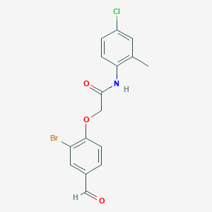 molecular formula C16H13BrClNO3 B2637021 2-(2-bromo-4-formylphenoxy)-N-(4-chloro-2-methylphenyl)acetamide CAS No. 1082570-82-8