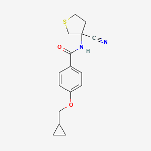 molecular formula C16H18N2O2S B2637032 N-(3-cyanothiolan-3-yl)-4-(cyclopropylmethoxy)benzamide CAS No. 1311898-10-8