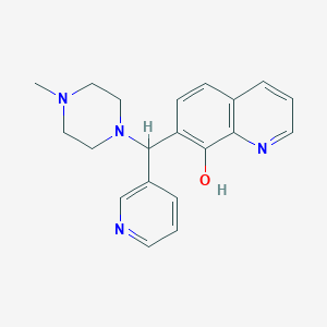 molecular formula C20H22N4O B2637043 7-((4-methylpiperazin-1-yl)(pyridin-3-yl)methyl)quinolin-8-ol CAS No. 315698-24-9
