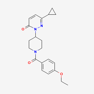 molecular formula C21H25N3O3 B2637047 6-Cyclopropyl-2-[1-(4-ethoxybenzoyl)piperidin-4-yl]-2,3-dihydropyridazin-3-one CAS No. 2320577-82-8