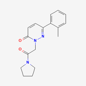molecular formula C17H19N3O2 B2637063 6-(2-Methylphenyl)-2-(2-oxo-2-pyrrolidin-1-ylethyl)pyridazin-3-one CAS No. 900008-47-1