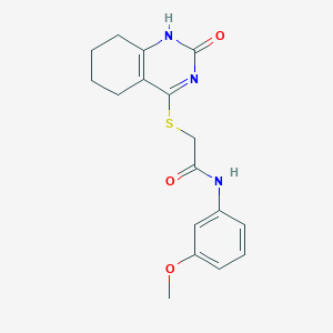 molecular formula C17H19N3O3S B2637067 N-(3-methoxyphenyl)-2-[(2-oxo-1,2,5,6,7,8-hexahydroquinazolin-4-yl)sulfanyl]acetamide CAS No. 946217-78-3