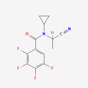 molecular formula C13H10F4N2O B2637069 N-(1-cyanoethyl)-N-cyclopropyl-2,3,4,5-tetrafluorobenzamide CAS No. 2094875-37-1
