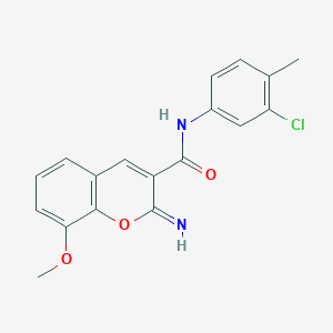 molecular formula C18H15ClN2O3 B2637074 N-(3-chloro-4-methylphenyl)-2-imino-8-methoxy-2H-chromene-3-carboxamide CAS No. 1326943-01-4