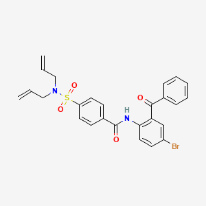 molecular formula C26H23BrN2O4S B2637075 N-(2-benzoyl-4-bromophenyl)-4-(N,N-diallylsulfamoyl)benzamide CAS No. 476626-45-6