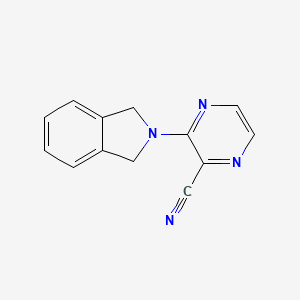 molecular formula C13H10N4 B2637097 3-(Isoindolin-2-yl)pyrazine-2-carbonitrile CAS No. 1485328-47-9