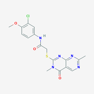 N-(3-chloro-4-methoxyphenyl)-2-((3,7-dimethyl-4-oxo-3,4-dihydropyrimido[4,5-d]pyrimidin-2-yl)thio)acetamide