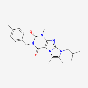 8-isobutyl-1,6,7-trimethyl-3-(4-methylbenzyl)-1H-imidazo[2,1-f]purine-2,4(3H,8H)-dione