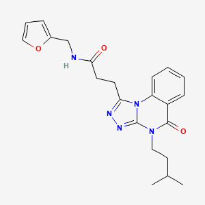N-(2-furylmethyl)-3-[4-(3-methylbutyl)-5-oxo-4,5-dihydro[1,2,4]triazolo[4,3-a]quinazolin-1-yl]propanamide