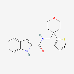 molecular formula C19H20N2O2S B2637118 N-{[4-(THIOPHEN-2-YL)OXAN-4-YL]METHYL}-1H-INDOLE-2-CARBOXAMIDE CAS No. 1324548-26-6