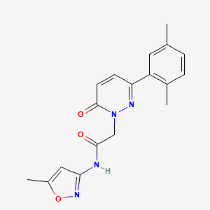2-[3-(2,5-dimethylphenyl)-6-oxopyridazin-1-yl]-N-(5-methyl-1,2-oxazol-3-yl)acetamide