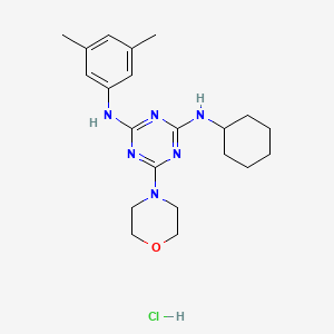 N2-cyclohexyl-N4-(3,5-dimethylphenyl)-6-morpholino-1,3,5-triazine-2,4-diamine hydrochloride
