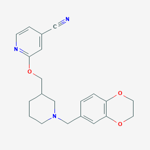 2-[[1-(2,3-Dihydro-1,4-benzodioxin-6-ylmethyl)piperidin-3-yl]methoxy]pyridine-4-carbonitrile