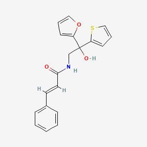 N-(2-(furan-2-yl)-2-hydroxy-2-(thiophen-2-yl)ethyl)cinnamamide