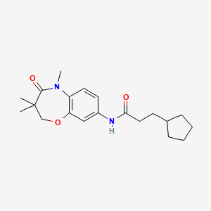 3-cyclopentyl-N-(3,3,5-trimethyl-4-oxo-2,3,4,5-tetrahydrobenzo[b][1,4]oxazepin-8-yl)propanamide