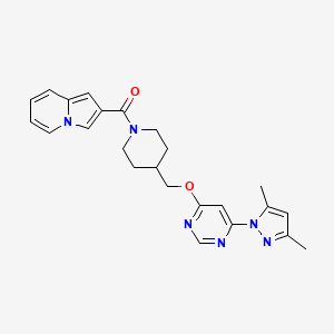 [4-[[6-(3,5-Dimethylpyrazol-1-yl)pyrimidin-4-yl]oxymethyl]piperidin-1-yl]-indolizin-2-ylmethanone