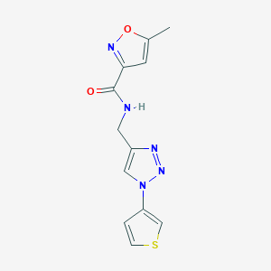 5-methyl-N-((1-(thiophen-3-yl)-1H-1,2,3-triazol-4-yl)methyl)isoxazole-3-carboxamide