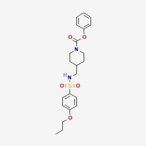 Phenyl 4-((4-propoxyphenylsulfonamido)methyl)piperidine-1-carboxylate