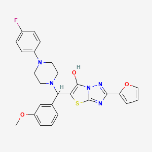 5-((4-(4-Fluorophenyl)piperazin-1-yl)(3-methoxyphenyl)methyl)-2-(furan-2-yl)thiazolo[3,2-b][1,2,4]triazol-6-ol