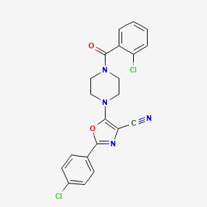 5-(4-(2-Chlorobenzoyl)piperazin-1-yl)-2-(4-chlorophenyl)oxazole-4-carbonitrile