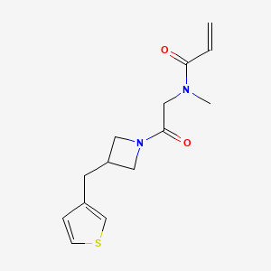 N-Methyl-N-[2-oxo-2-[3-(thiophen-3-ylmethyl)azetidin-1-yl]ethyl]prop-2-enamide