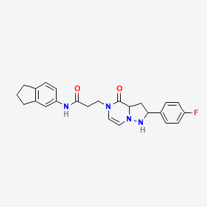 N-(2,3-dihydro-1H-inden-5-yl)-3-[2-(4-fluorophenyl)-4-oxo-4H,5H-pyrazolo[1,5-a]pyrazin-5-yl]propanamide