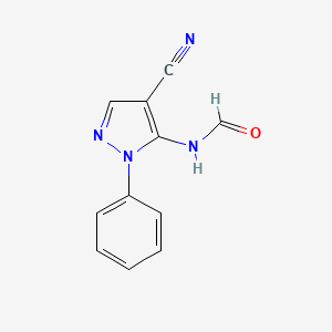 molecular formula C11H8N4O B2637210 N-(4-cyano-1-phenyl-1H-pyrazol-5-yl)formamide CAS No. 2309803-34-5