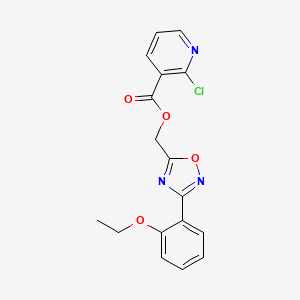 molecular formula C17H14ClN3O4 B2637211 [3-(2-Ethoxyphenyl)-1,2,4-oxadiazol-5-yl]methyl 2-chloropyridine-3-carboxylate CAS No. 938423-29-1